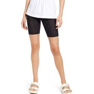 NEW Nordstrom Lace Biker Shorts‎ Size XXS Black Floral Bike Open Edit 2021 Retro